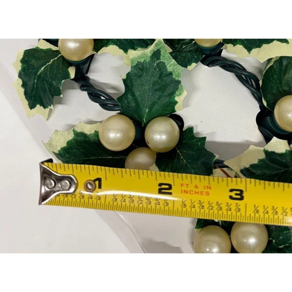 Restoration Hardware Vintage Holly Lights Christmas String Lights Pearl Berries